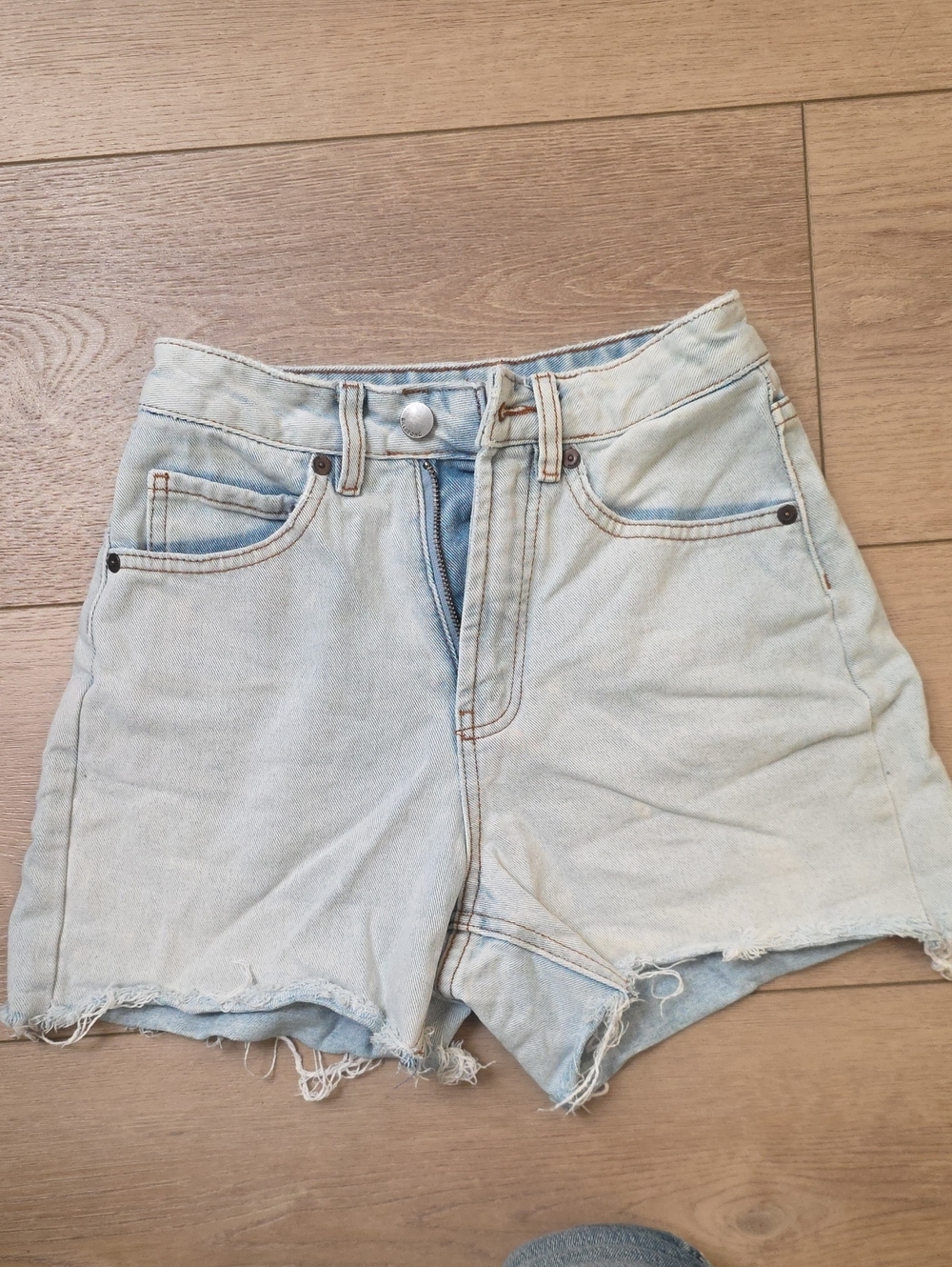 Billabong Light Wash High-Rise Denim Cutoff Shorts